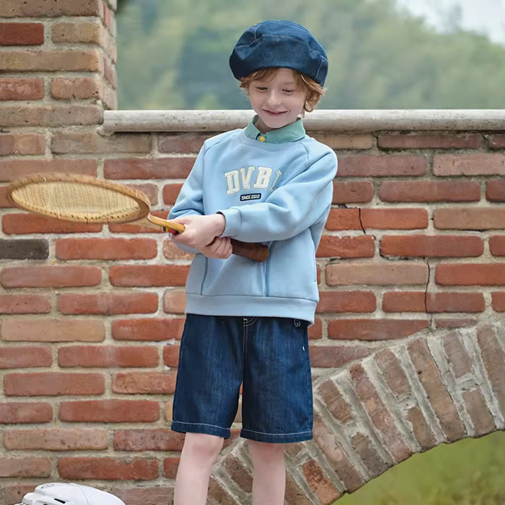 【予約】dave&bella デイブベラ ライトブルー裏起毛トップス DK3252748