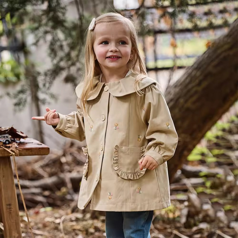 【予約】dave&bella デイブベラ フラワー刺繍アウター DB3252688