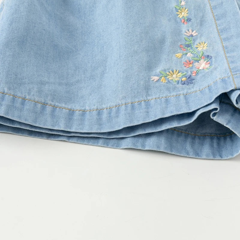 dave&bella デイブベラ フラワー刺繍スカートパンツ DB2240577