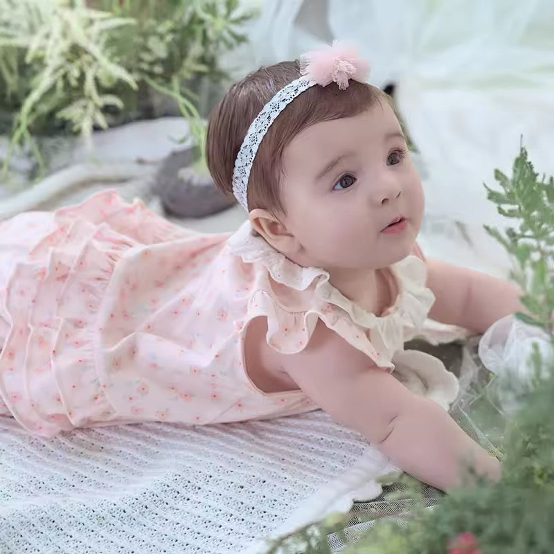 【予約】dave&bella デイブベラ ピンクフローラルロンパース DB2251568