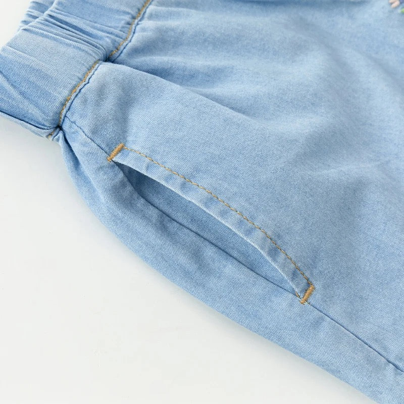 dave&bella デイブベラ フラワー刺繍スカートパンツ DB2240577