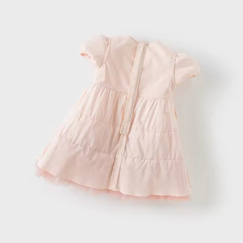 dave&bella デイブベラ フラワー刺繍ピンクドレス DB2251649