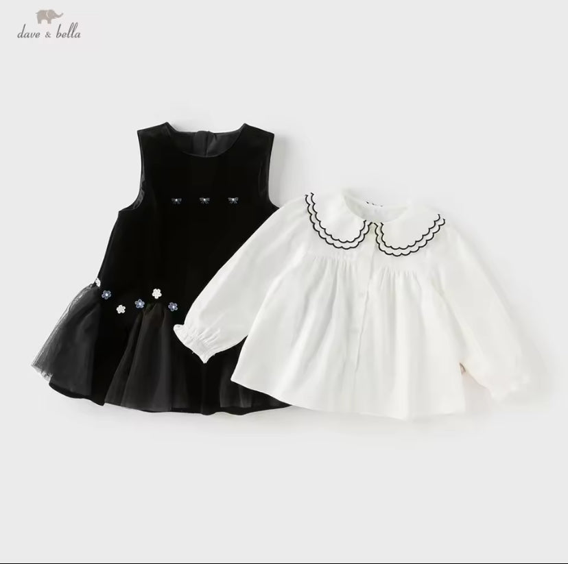 【予約】dave&bella デイブベラ ブラウス&ジャンパースカートセット DB3253295