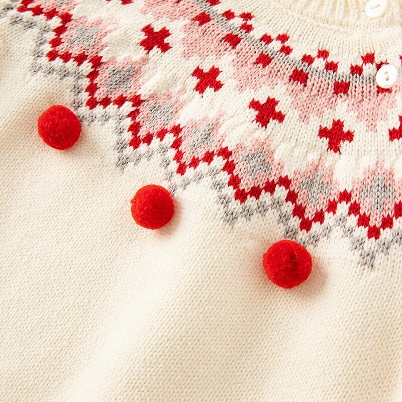 dave&bella pompon winter sweater with attached collar DB4237460