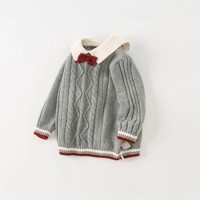 dave&bella Dave Bella Bowtie Docking Gray Knit DB4237237