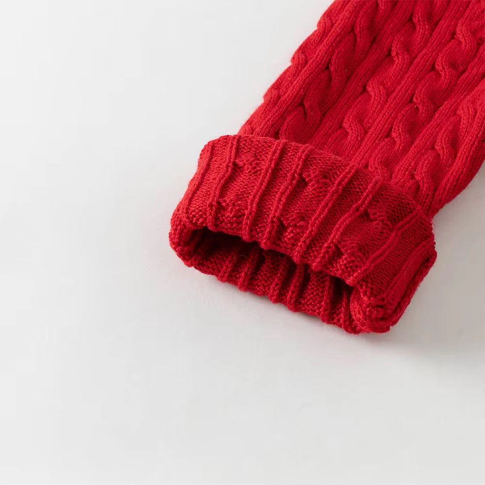 【予約】dave&bella デイブベラ カシミヤ混ケーブル編みハーフジップセーター DB4253597