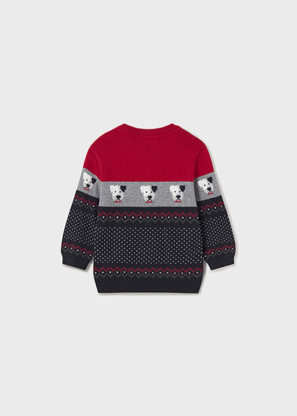 mayoral dog design sweater red