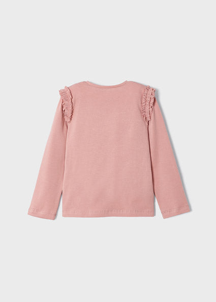 【3Y last one!】mayoral マヨラル 肩フリルリボンデザイントップス Nude