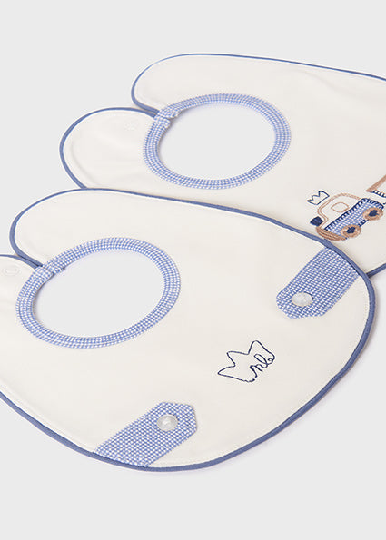 Mayoral Boys Cotton Bib Car Crown