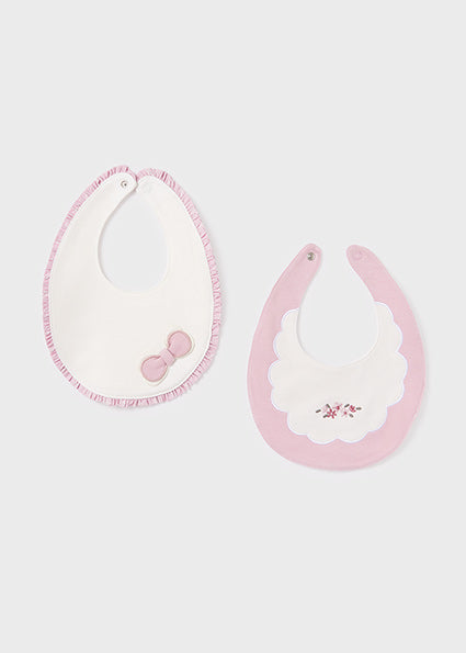 Mayoral Girls Cotton Bib Ribbon Flower