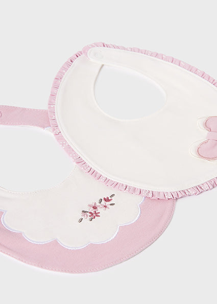 Mayoral Girls Cotton Bib Ribbon Flower