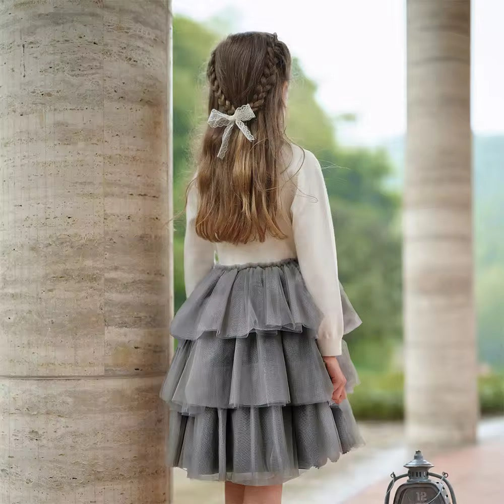 【予約】dave&bella デイブベラ ティアードチュールスカートワンピース DK3252711