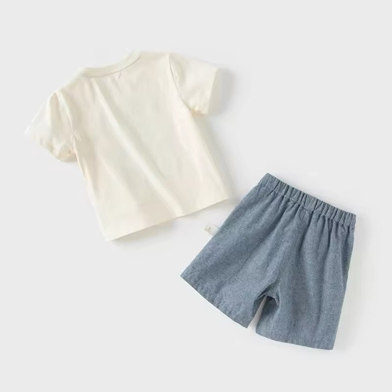 【予約】dave&bella デイブベラ イラストTシャツ&ハーフパンツセット DB2250232