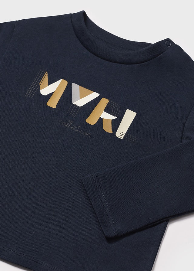 Mayoral マヨラル L/s basic t-shirt Navy 108
