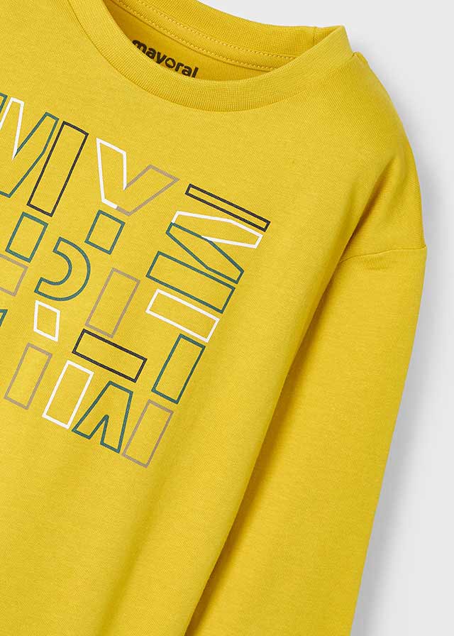 Mayoral マヨラル Basic t-shirt with lettering for boys  Pollen 173