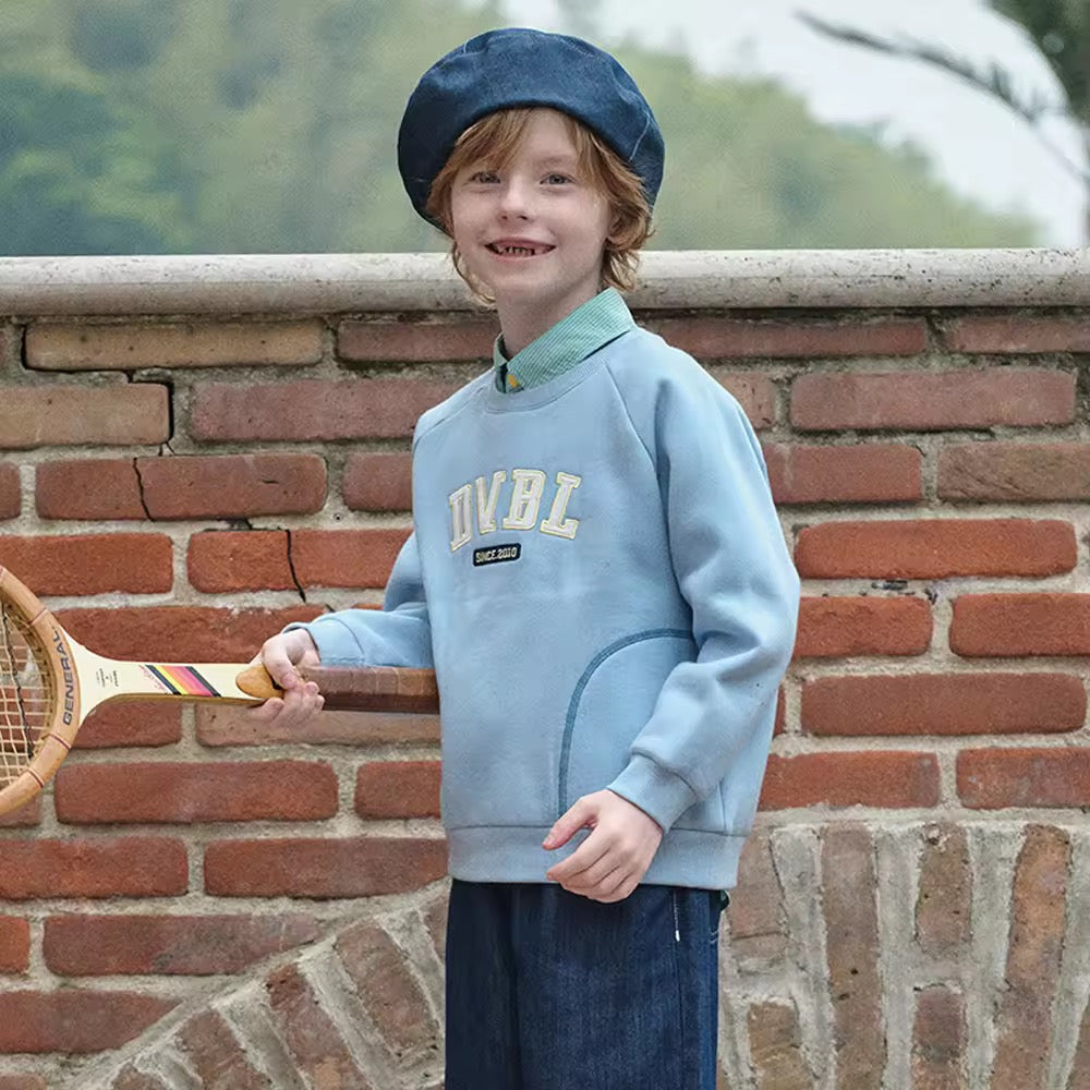 【予約】dave&bella デイブベラ ライトブルー裏起毛トップス DK3252748