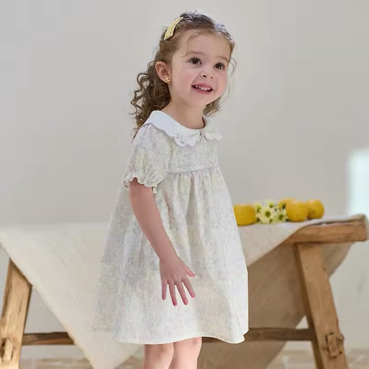 dave&bella デイブベラ フラワー刺繍襟フローラルワンピース DB2251296