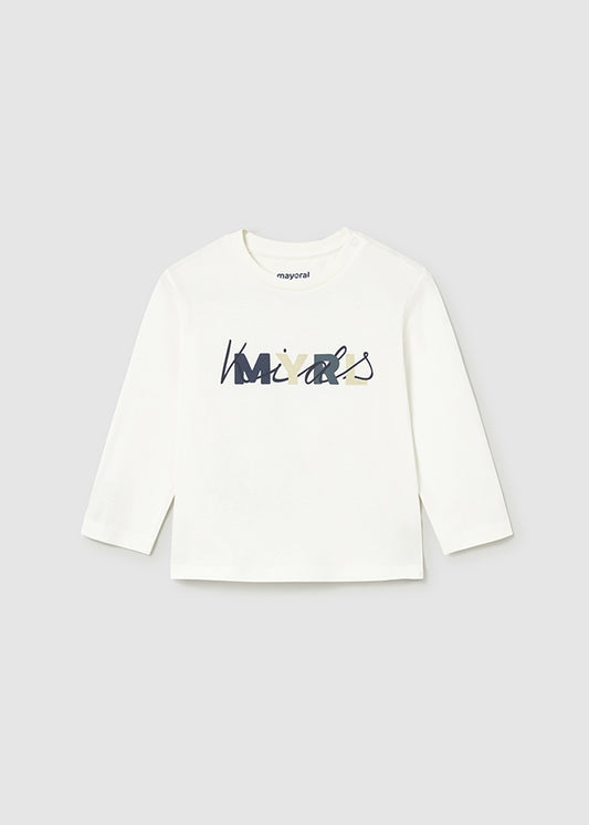 Mayoral マヨラル Baby logo tops White