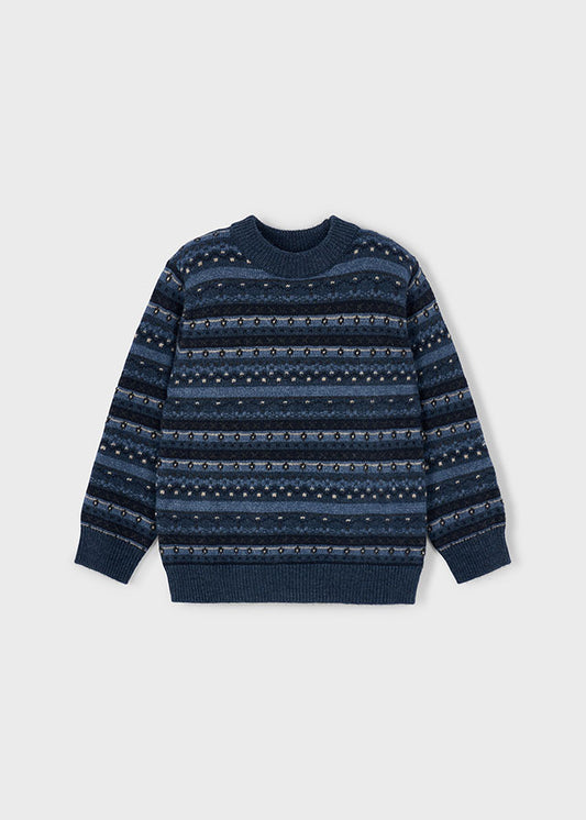 Mayoral マヨラル Jacquard jumper Steel