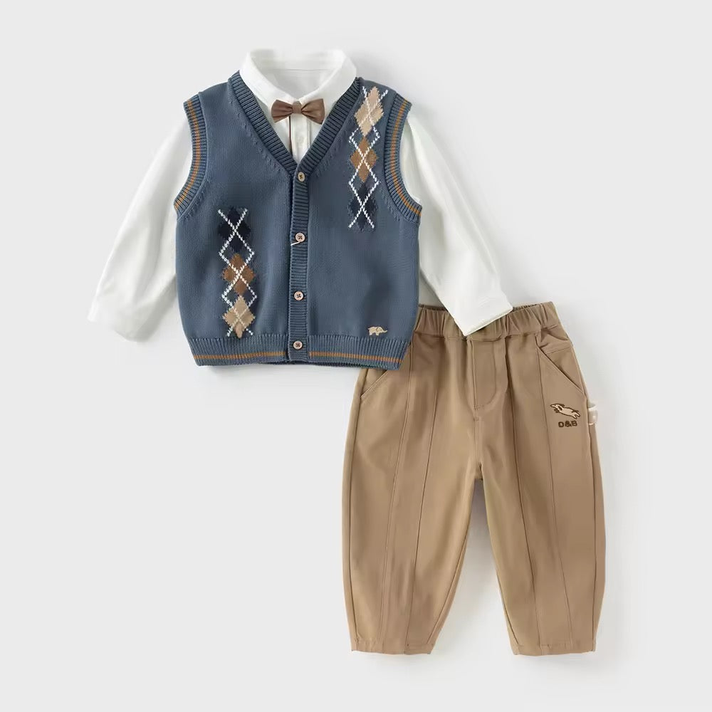 【予約】dave&bella デイブベラ アーガイルデザインベスト DB3253181