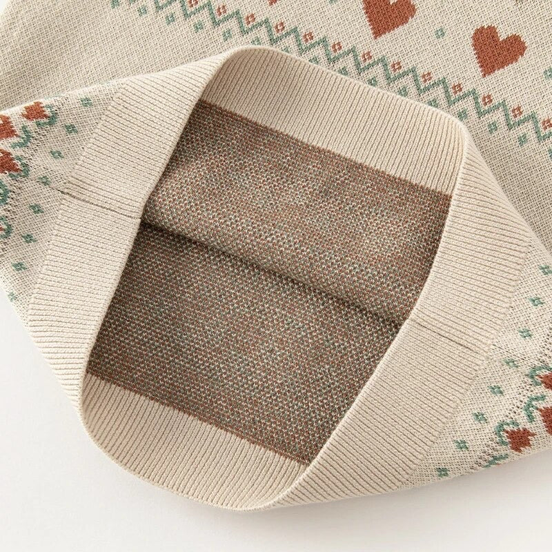 【130cm last one】dave&bella デイブベラ ハートデザインニット DK4237249