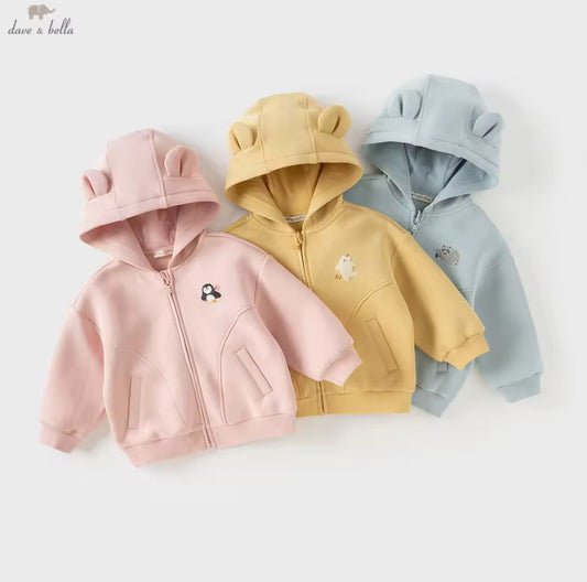 【予約】dave&bella デイブベラ みみつきフードジップアップパーカー DB3253556