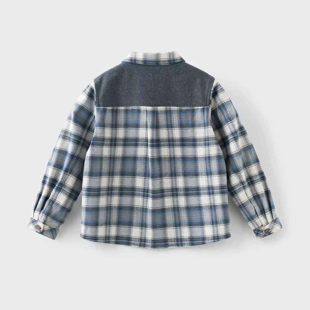 【予約】dave&bella デイブベラ ブルーチェックシャツ DK3253032