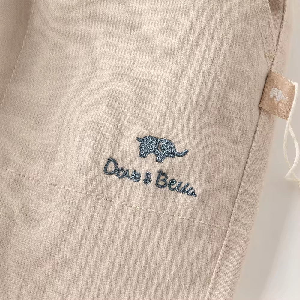 【予約】dave&bella デイブベラ ロゴ刺繍ベージュパンツ DB3253178