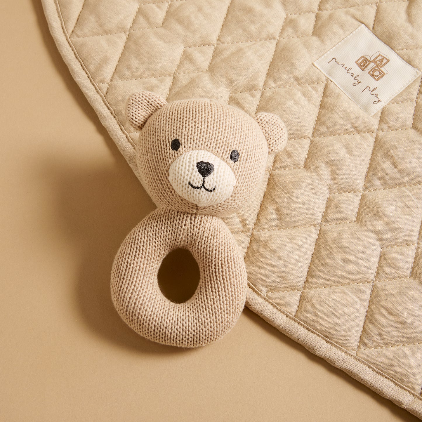 Purebaby ピュアベビー KNITTED RATTLE ガラガラ