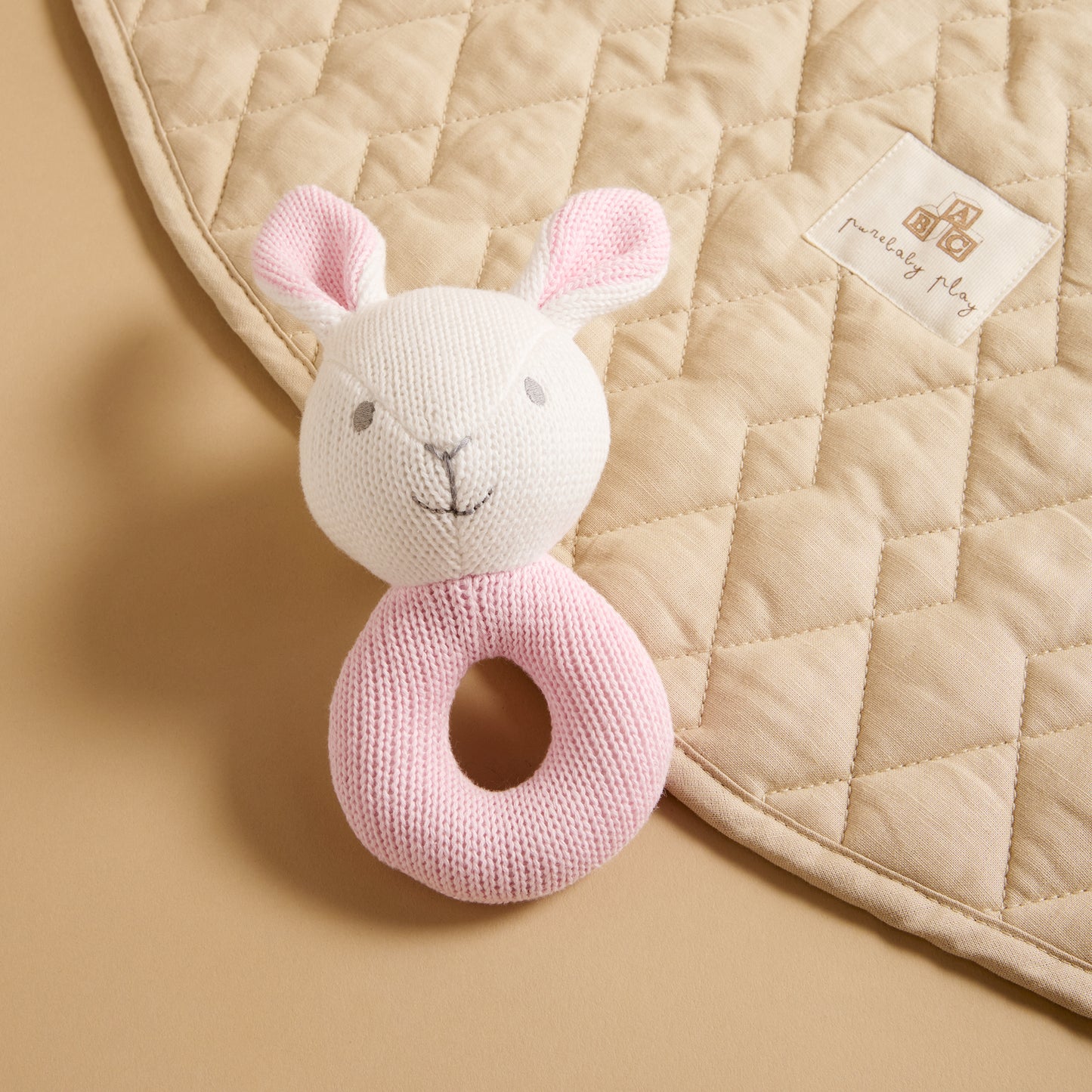 Purebaby ピュアベビー KNITTED RATTLE ガラガラ