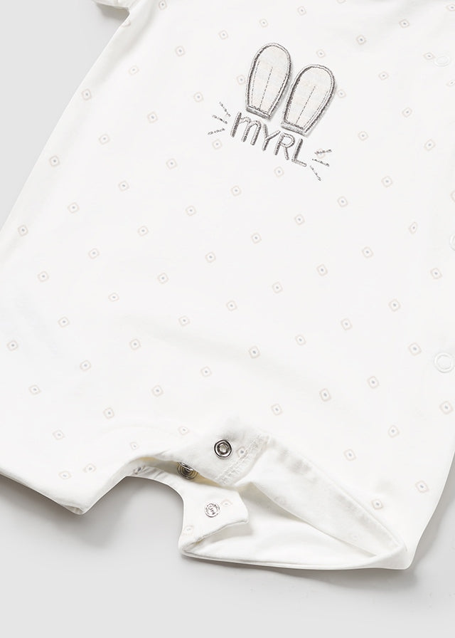 Mayoral マヨラル Set of 2 short rompers Natural