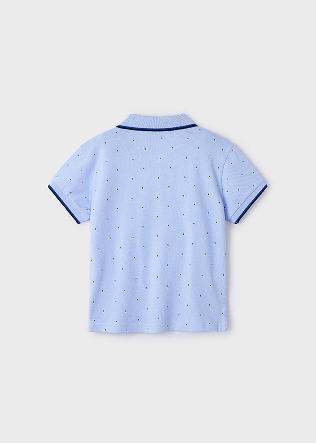 Mayoral マヨラル S/s print polo Powder blu