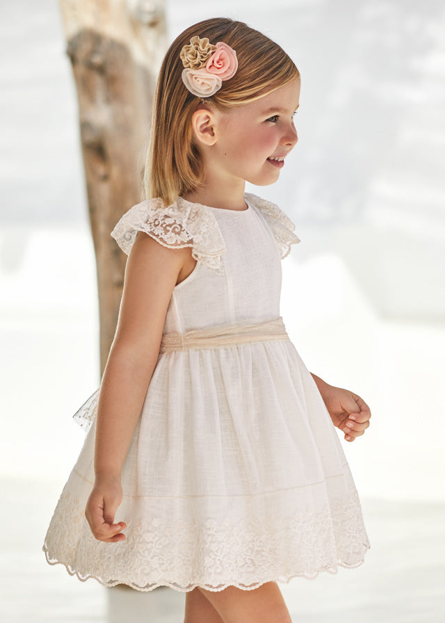 Mayoral マヨラル Linen dress Natural