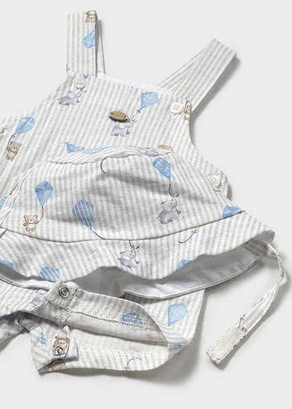 Mayoral マヨラル Overalls w/ hat Sky