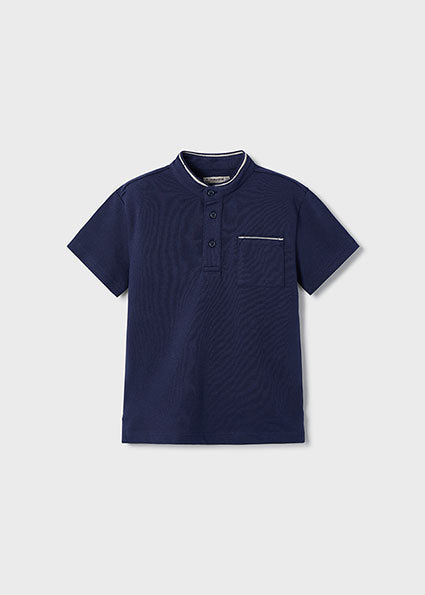 Mayoral マヨラル 	Polo s/s mao neck Navy