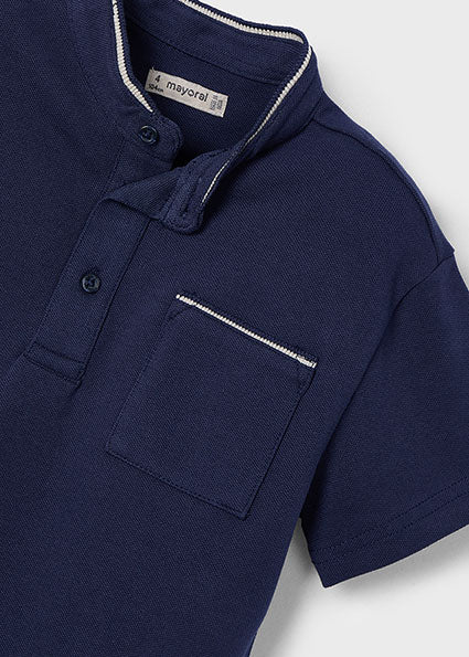 Mayoral マヨラル 	Polo s/s mao neck Navy