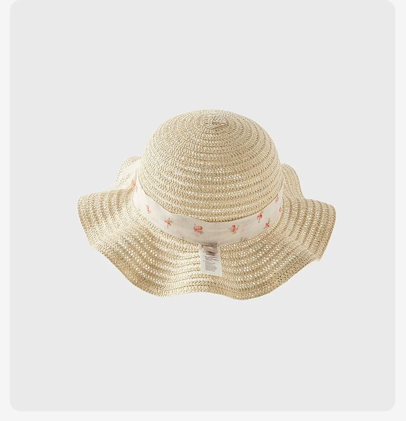 dave&bella デイブベラ フローラルリボン麦わら帽子 DB2252073
