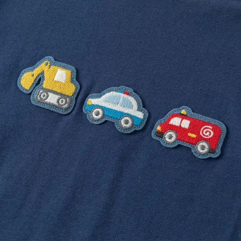 【110cm last one】dave&bella デイブベラ はたらくくるま刺繍Tシャツ DB2240042