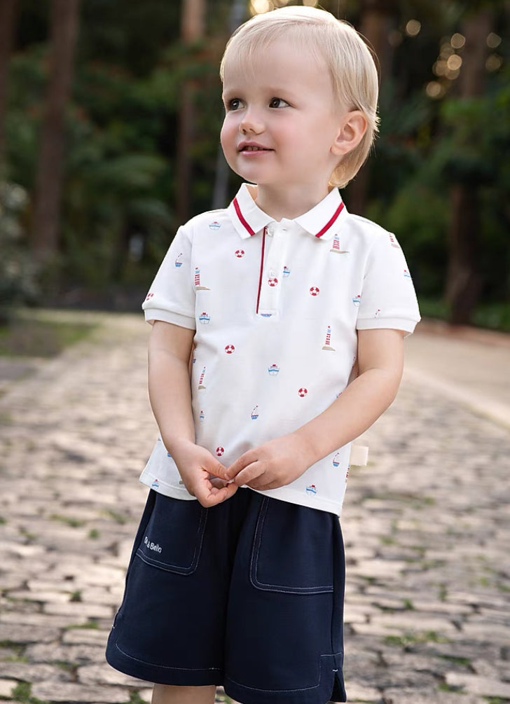 dave&bella デイブベラ マリンイラストポロシャツ DB2252081