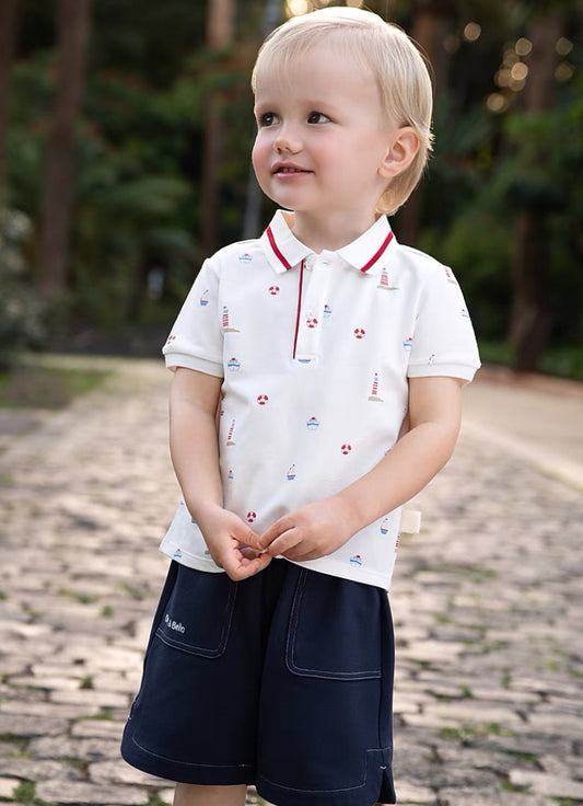 dave&bella デイブベラ マリンイラストポロシャツ DB2252081