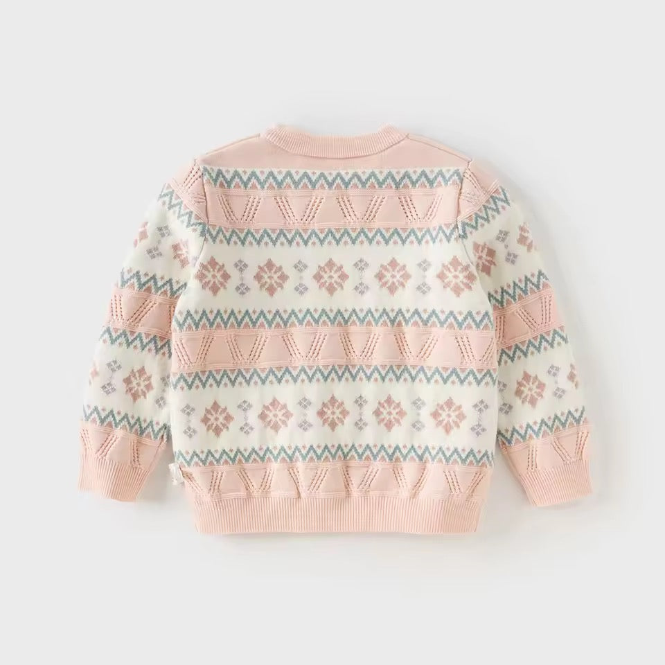 【予約】dave&bella デイブベラ ピンクウィンターデザインニット DB4253576