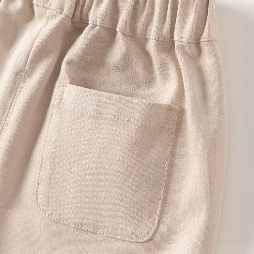 【予約】dave&bella デイブベラ ロゴ刺繍ベージュパンツ DB3253178