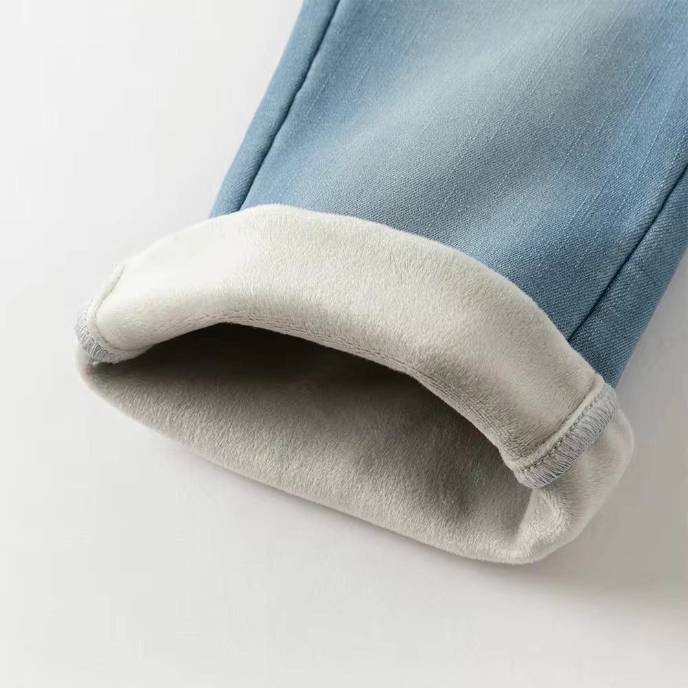 【予約】dave&bella デイブベラ 裾刺繍裏起毛デニムパンツ DB4253761