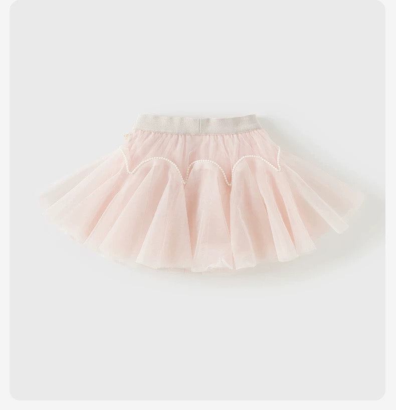 dave&bella デイブベラ パール刺繍チュールスカート DB2251803