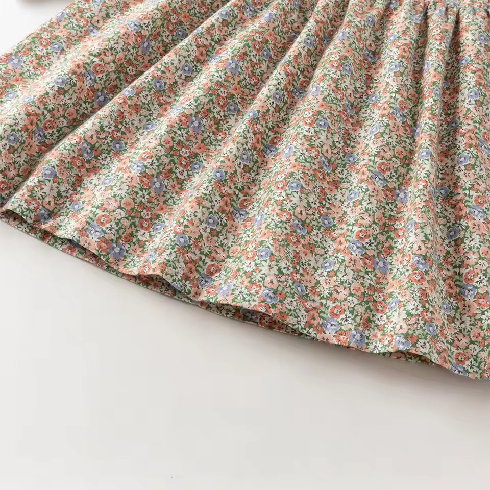 【予約】dave&bella デイブベラ ニット襟裏起毛フローラルワンピース DB4251838