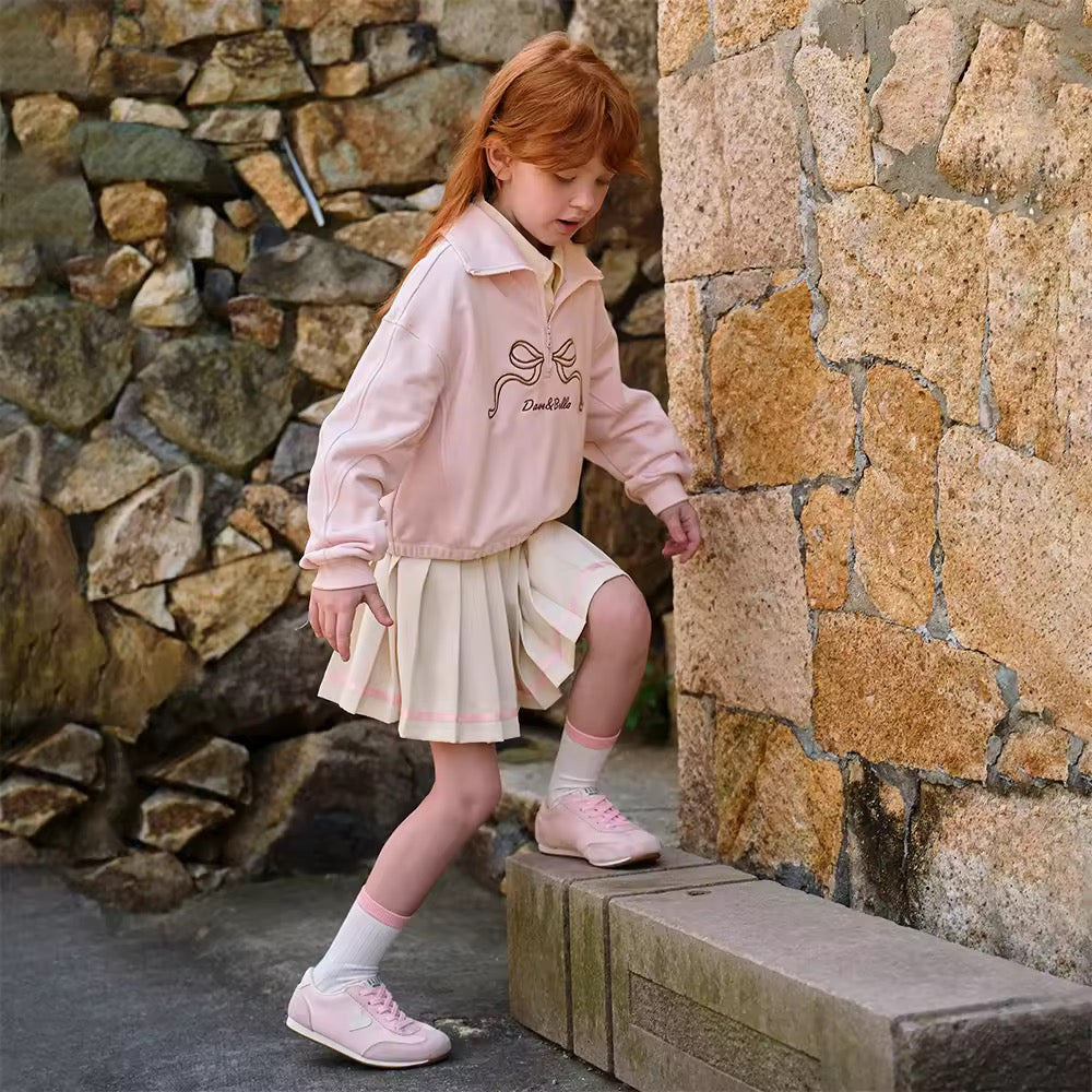 【予約】dave&bella デイブベラ リボンデザイントップス&プリーツスカートセット DK3253393