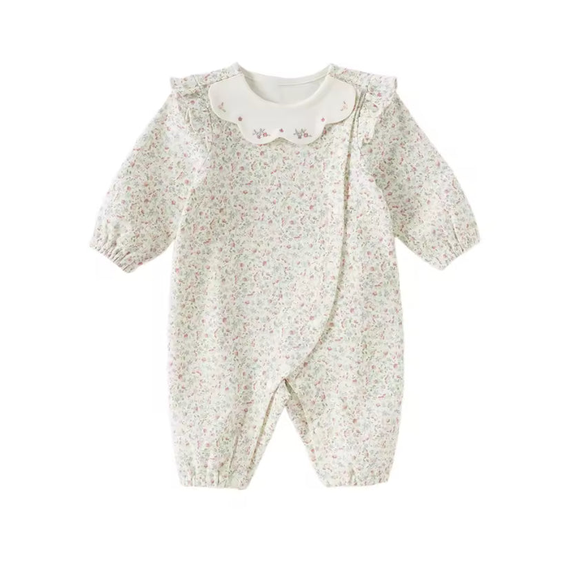 【予約】dave&bella デイブベラ フローラルロンパース DB3253558