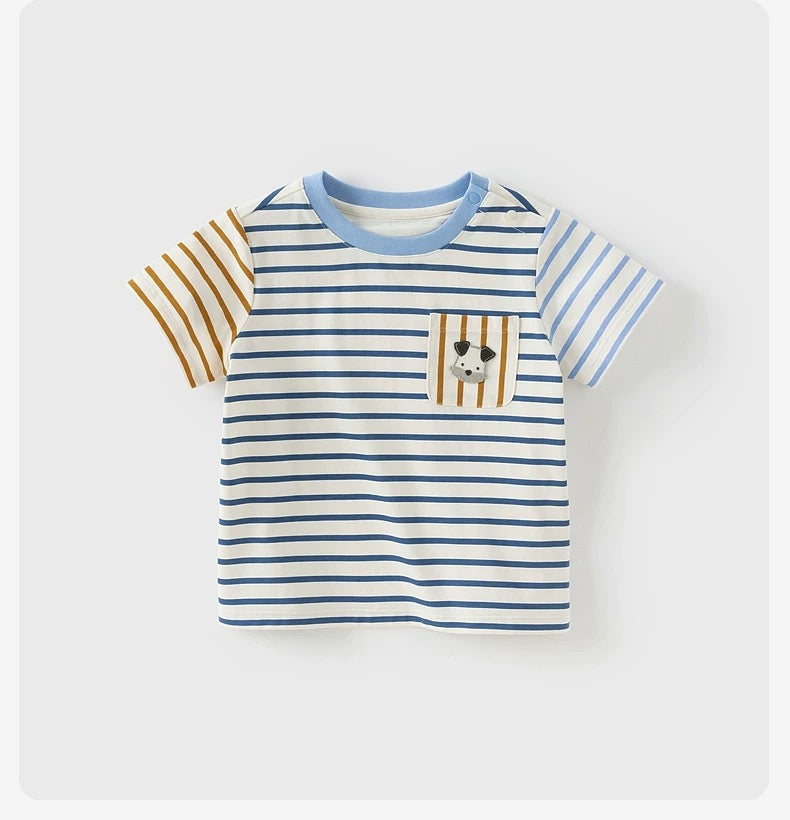 dave&bella デイブベラ わんちゃんアップリケボーダートップス DB2251370