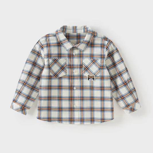 【予約】dave&bella デイブベラ くるまアップリケチェックシャツ DB3252899