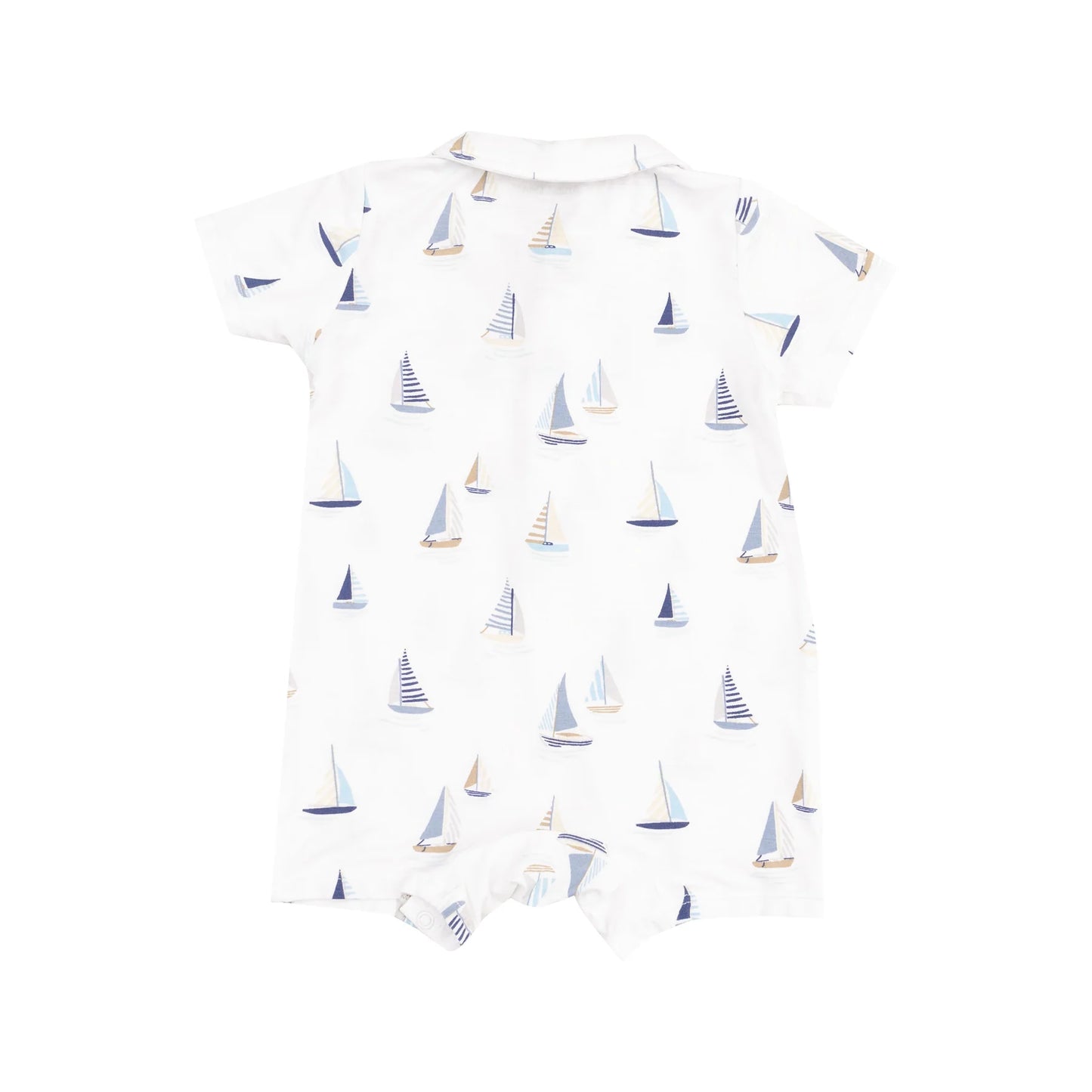 ANGEL DEAR Polo Shortie - Sailboats Blue